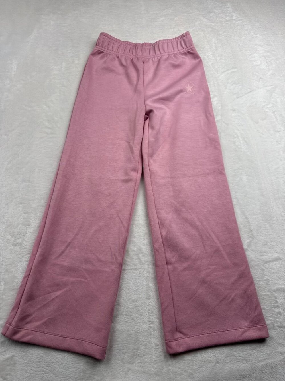 Converse Girls Pink Wide-Leg Lounge Pants Size S (7/8) Polyester/Rayon